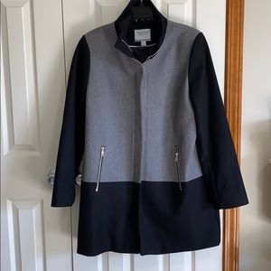 Nautica Color block wool blend long coat